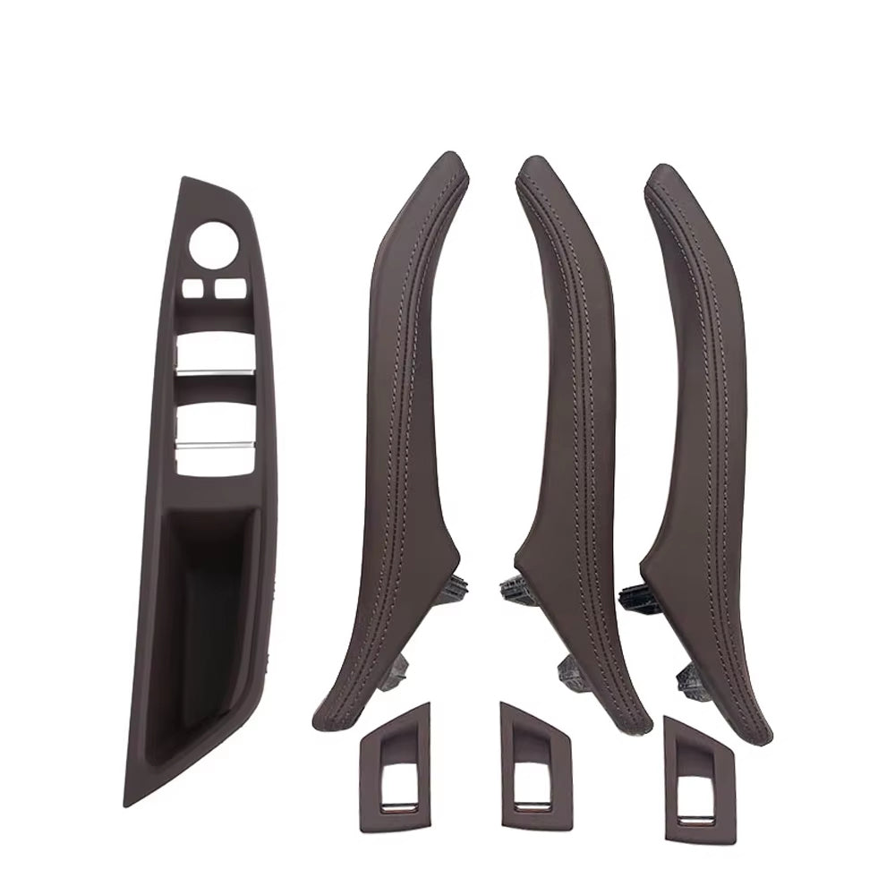 LHD 7pcs Interior Door Armrest Panel Pull Handle With Leather Outer Cover for BMW 5 Series F10 F11 F18 520 523 525 528 530 535