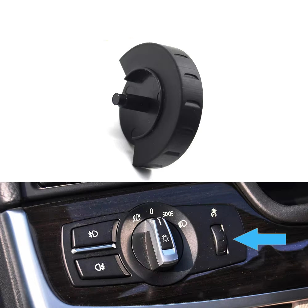 LHD RHD Headlight Lamp Rotary Button Foglight Switch Cover Panel Trim For BMW 5 5GT 6 7 X3 X4 Series F10 F11 F07 F06 F01 F25 F26