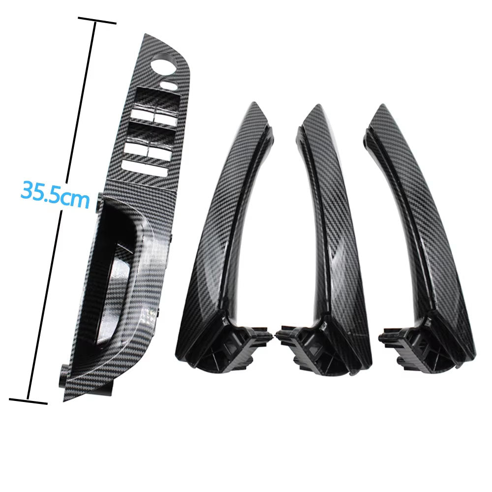 LHD Left Hand Driver Carbon Fiber Interior Door Pull Handle Armrest Panel Full Set For BMW 3 Series E90 E91 316 318 320 325 328