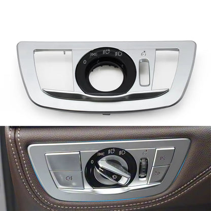 Car Front Dash HeadLamp Rotary Foglight Button Headlight Switch Cover Panel For BMW 7 Series G11 G12 2016-2022