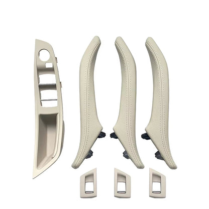 LHD 7pcs Interior Door Armrest Panel Pull Handle With Leather Outer Cover for BMW 5 Series F10 F11 F18 520 523 525 528 530 535