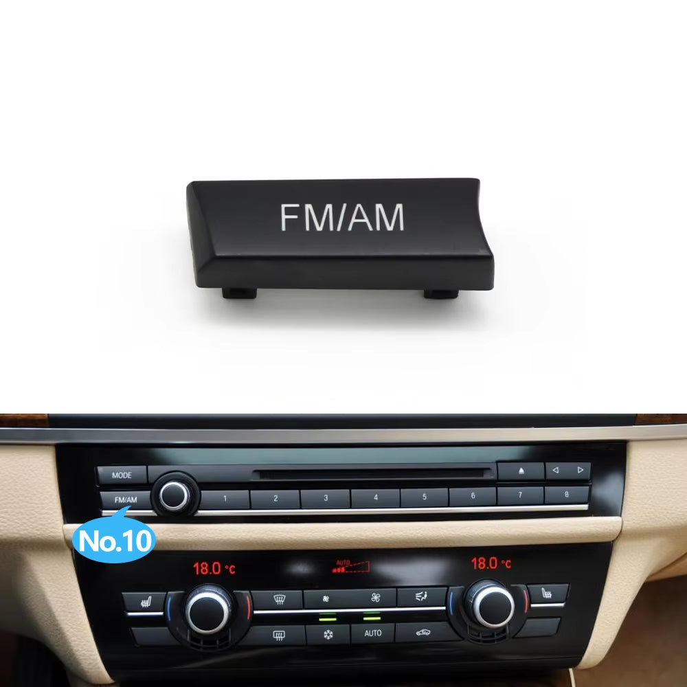 Car Dashboard Radio CD Digital Player Switch Control Button Cover For BMW 5 6 7 5GT Series F10 F11 F06 F12 F13 F07 F01 F02 F04