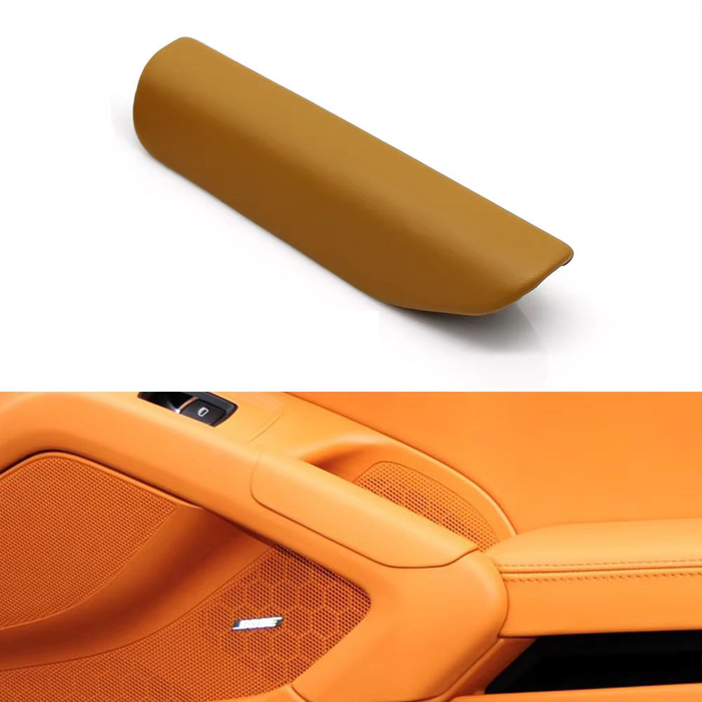 Left Right Interior Door Pull Handle Leather Outer Cover Trim For Porsche Cayman/Boxster 981 718 982 911 991