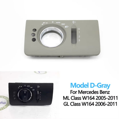 LHD Car Interior Front Left Headlight Switch Button Panel Trim Cover Replacement For Benz W164 ML GL 300 350 450 500 2005-2011
