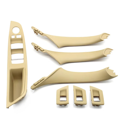 7pcs Set LHD Interior Armrest Door Handle Panel Inside Trim Cover For BMW 5 Series F10 F11 F18 520i 523i 525i 528i 535i