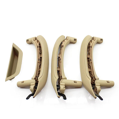 LHD RHD Interior Passenger Doors Pull Handle with Leather Outer Cover For BMW X5 X6 E70 E71 E72