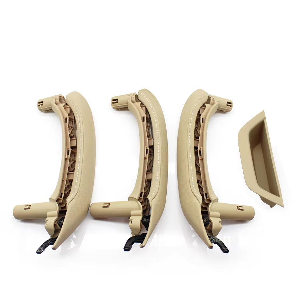 LHD RHD Interior Passenger Doors Pull Handle with Leather Outer Cover For BMW X5 X6 E70 E71 E72