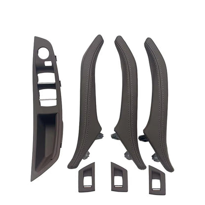 LHD 7pcs Interior Door Armrest Panel Pull Handle With Leather Outer Cover for BMW 5 Series F10 F11 F18 520 523 525 528 530 535
