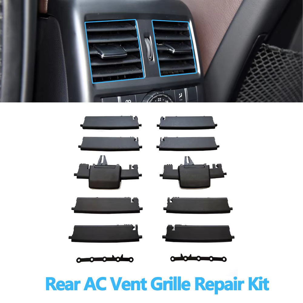 Car Rear AC Air Conditioner Vent Outlet Grille Slide Clip Repair Kit For Mercedes Benz W166 W292 ML350 GL450 ML GLE