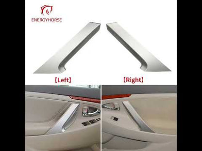 Car Front Rear Door Handle Cover Silver Car Interior Trim Indoor Door Handle Armrest Replacement For Toyota Camry 2006-2011