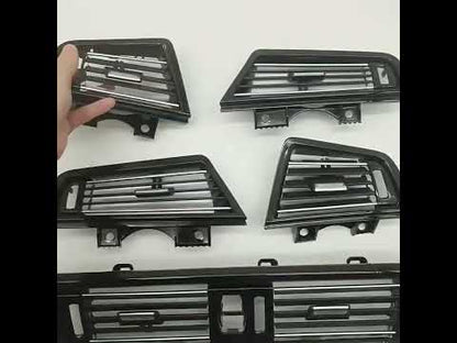 LHD RHD Piano Black Front Air Vents AC Outlet Panel Chrome For BMW 5 Series F10 F11 F18 520i 523i 525i 528i 535i