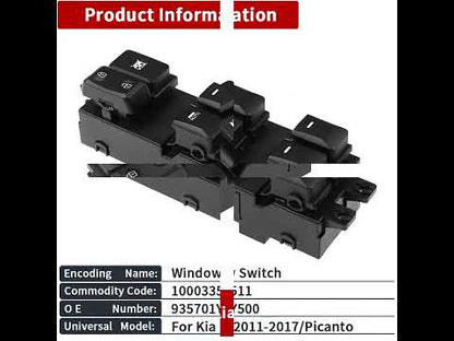 New 93570-1Y500 Window Electric Switch For Kia Morning for Kia Picanto TA 2011-2017 49749B-1000 935701Y500
