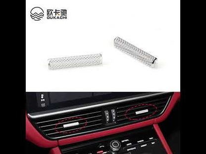 Chrome plate Air Conditioning Vent Toggle Piece Outlet Card Pad Clip Wind Direction Adjustment Plectrum For Porsche Cayenne